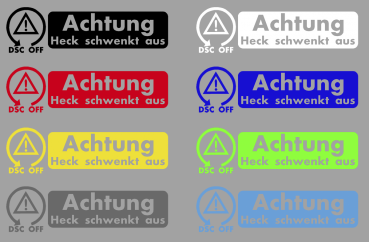 Aufkleber Heck schwenkt aus